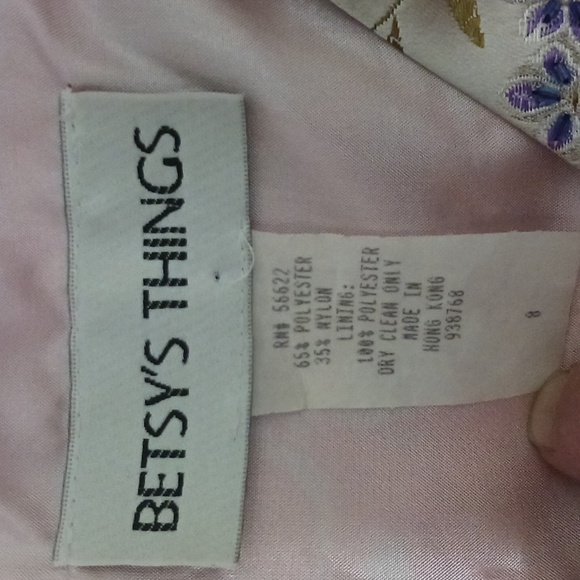 BETSY'S THINGS beaded silky dress - size 8 - floral - Picture 7 of 9